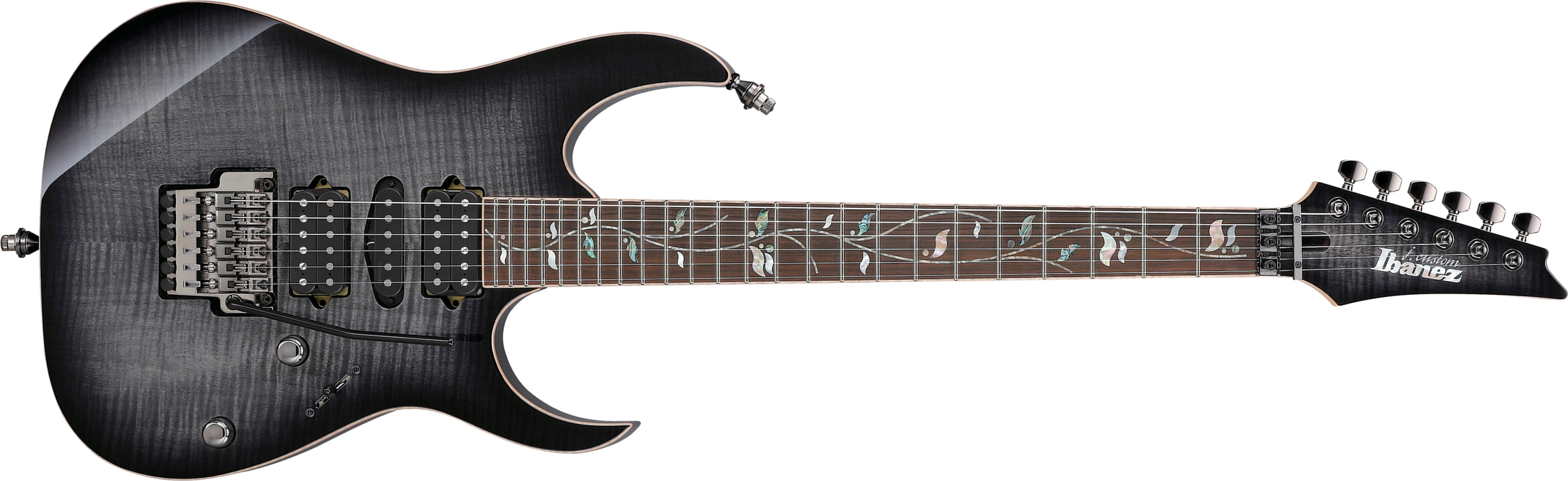 Ibanez Rg8570 Bre J.custom Jap Hsh Dimarzio Fr Eb - Black Rutile - Guitarra eléctrica con forma de str. - Main picture