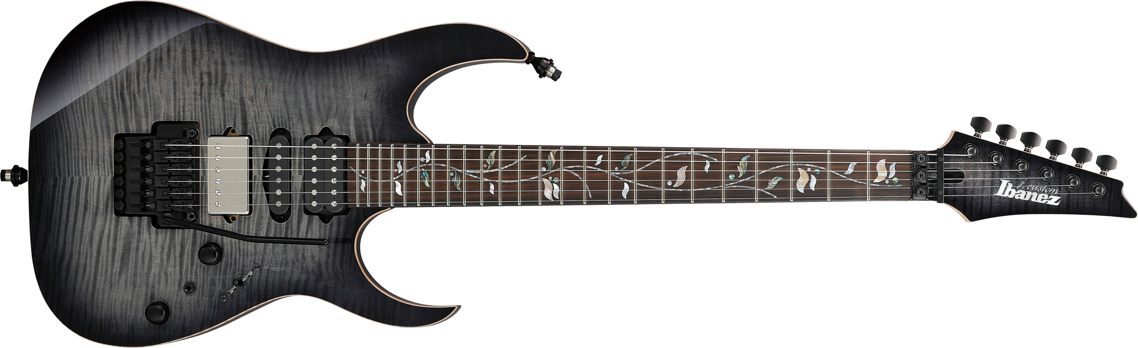 Ibanez Rg8870 Bre J.custom Jap Hsh Dimarzio Fr Eb - Black Rutile - Guitarra eléctrica con forma de str. - Main picture