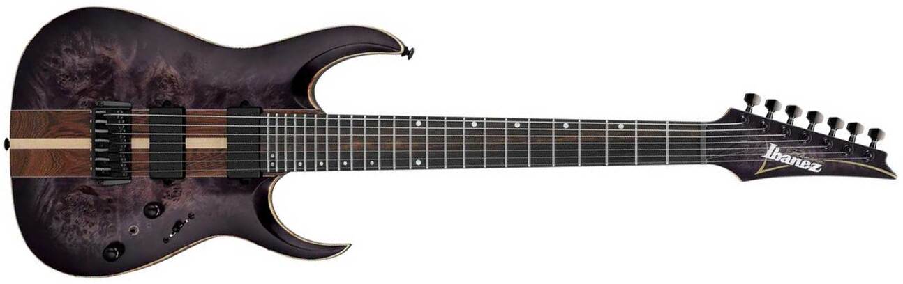 Ibanez Rga217p1pb Drl Premium 7c 2h Dimarzio Ht Eb - Deep Twilight Burst - Guitarra eléctrica con forma de str. - Main picture