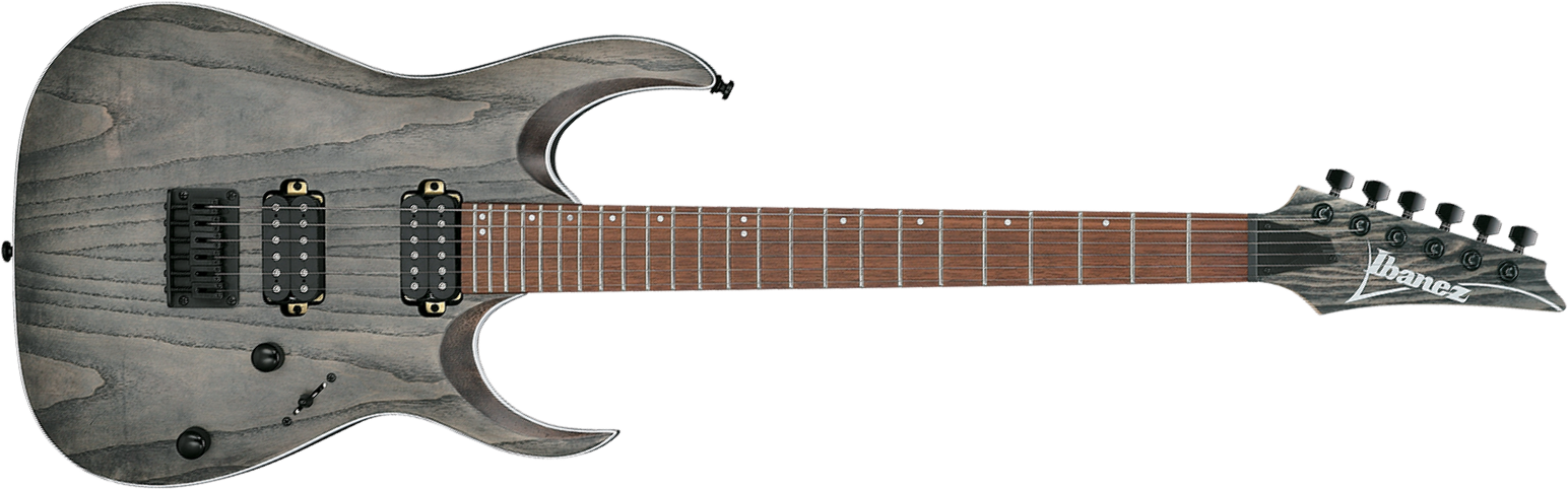 Ibanez Rga42ah Bks Standard 2h Ht Jat - Black Stained - Guitarra eléctrica con forma de str. - Main picture
