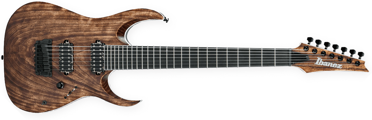 Ibanez Rgaix7u Abs Iron Label 7-cordes Hh Ht - Antique Brown Stained - Guitarra eléctrica de 7 cuerdas - Main picture