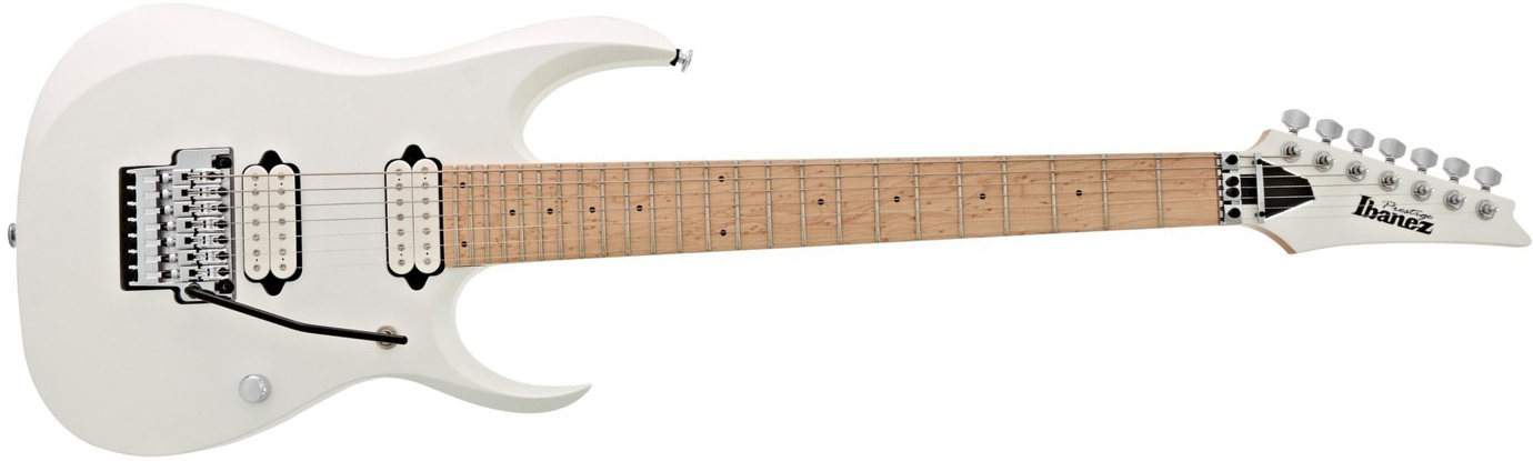 Ibanez Rgd3127 Pwf Prestige Japon 7-cordes Hh Fr Mn - Pearl White - Guitarra eléctrica de 7 cuerdas - Main picture