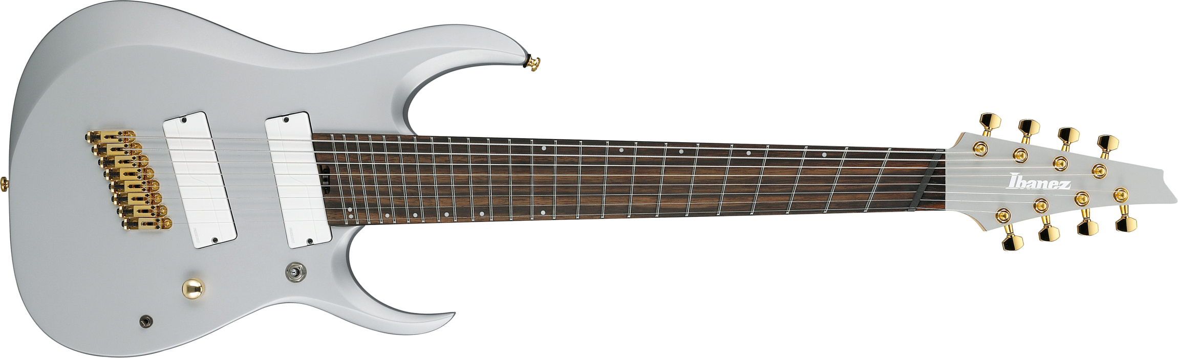 Ibanez Rgdms8 Csm Axe Design Lab 8c Multiscale 2h Fishman Fluence Modern Ht Eb - Classic Silver Matte - Guitarra electrica de 8 y 9 cuerdas - Main pic