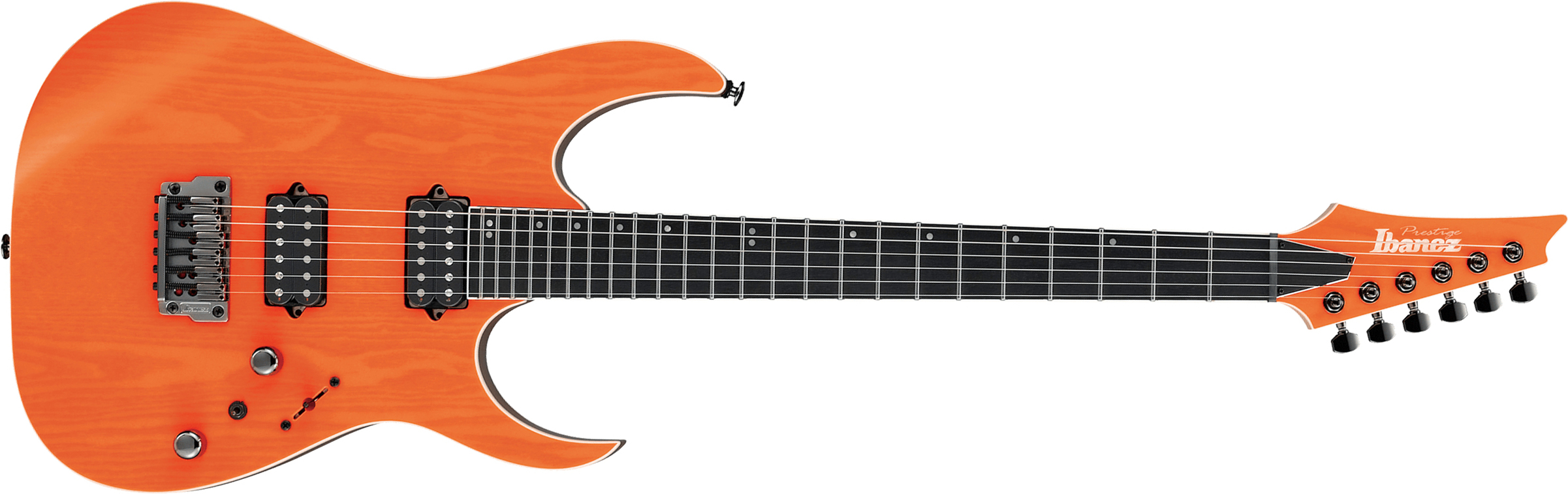 Ibanez Rgr5221 Tfr Prestige Jap Ht Bare Knuckle Hh Eb - Transparent Fluorescent Orange - Guitarra eléctrica con forma de str. - Main picture