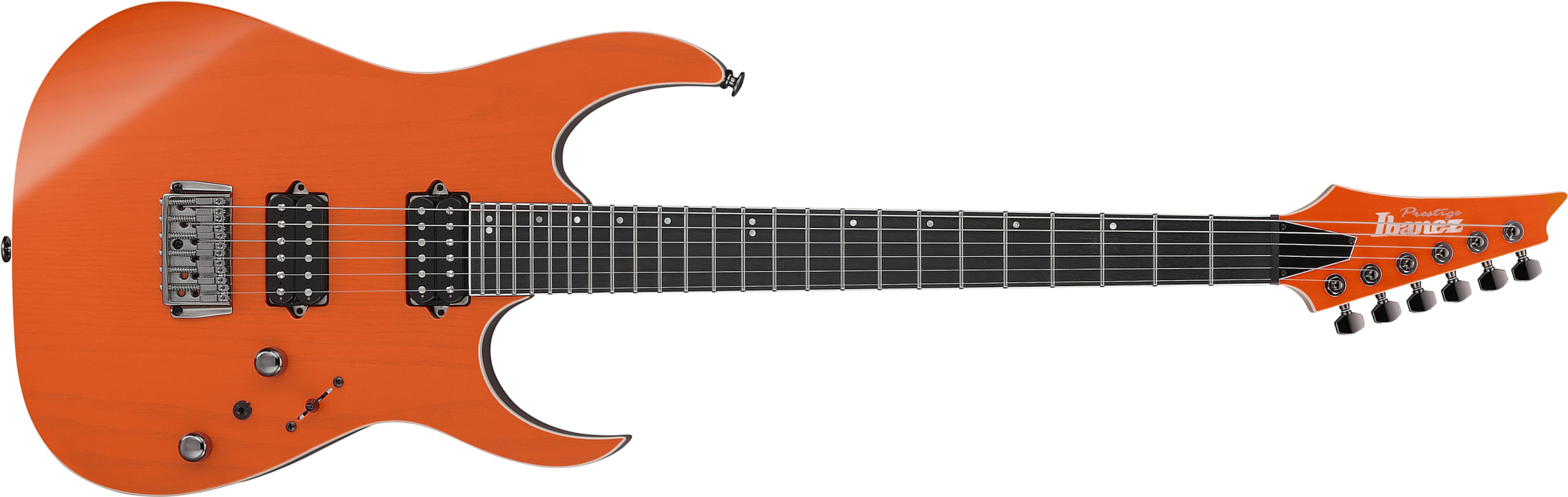 Ibanez Rgr5221r Tfr Prestige Jap 2h Bare Knuckle Ht Rw - Transparent Fluorescent Orange - Guitarra eléctrica con forma de str. - Main picture