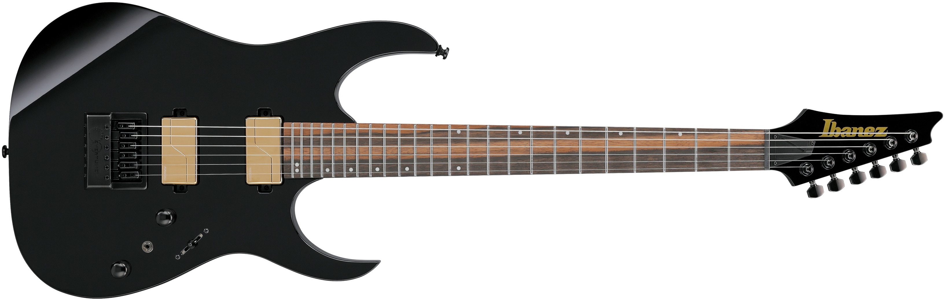 Ibanez Rgr52etbk Design Lab Ht Hh Eb - Black - Guitarra eléctrica con forma de str. - Main picture