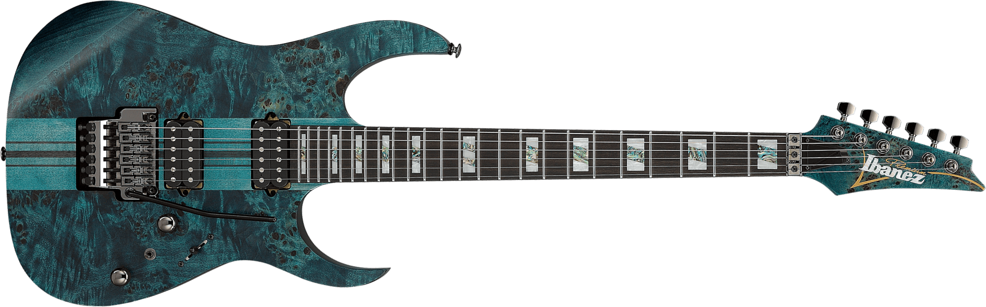 Ibanez Rgt1220pbk Col Premium 2h Dimarzio Fr Eb - Cosmic Blue Low Gloss - Guitarra eléctrica con forma de str. - Main picture
