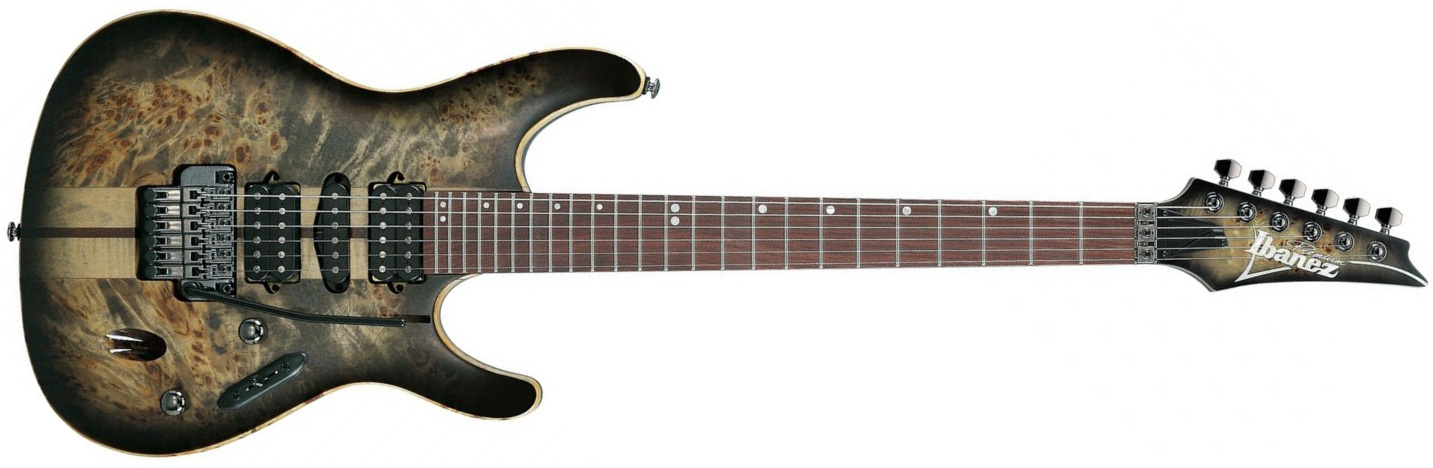 Ibanez S1070pbz Ckb Sabre Premium Hsh Dimarzio Fr Rw - Charcoal Black Burst - Guitarra eléctrica con forma de str. - Main picture