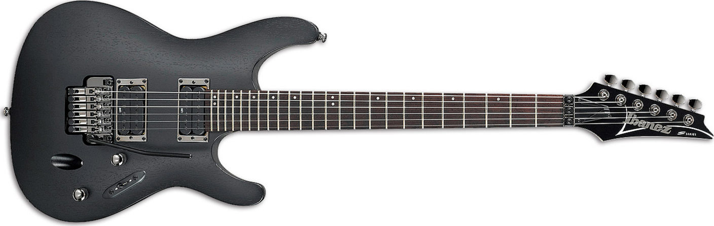 Ibanez S520 Wk Standard Hh Fr Jat - Weathered Black - Guitarra eléctrica con forma de str. - Main picture