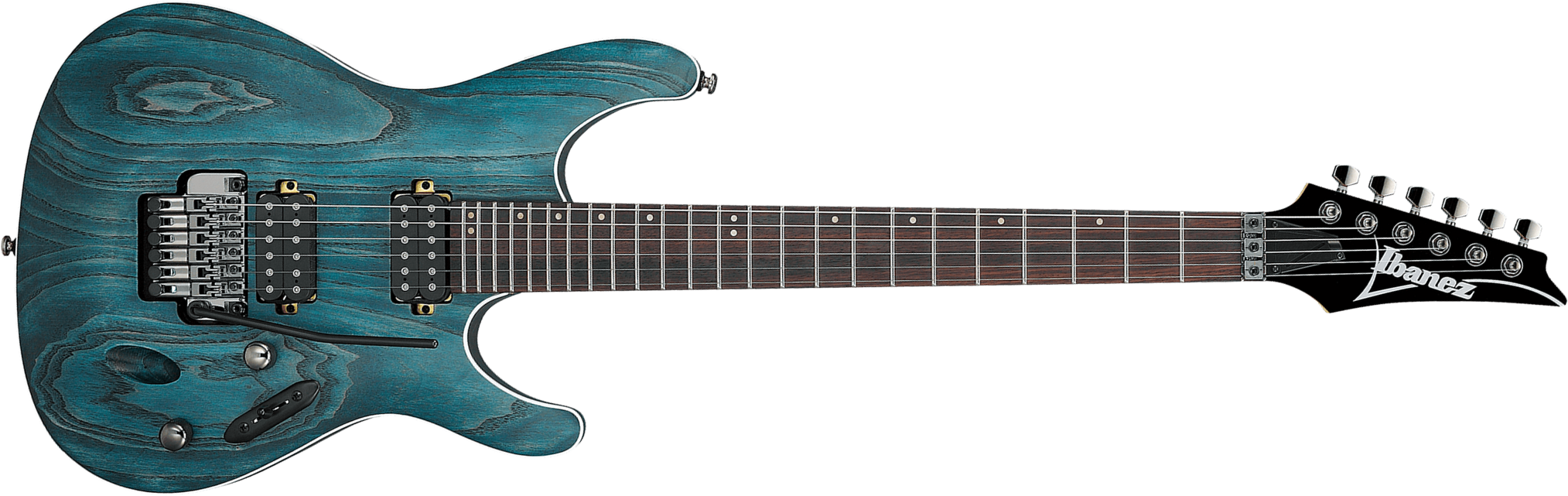 Ibanez S520ah Obf Sabre Premium 2h Trem Rw - Cosmic Blue Flat - Guitarra eléctrica con forma de str. - Main picture