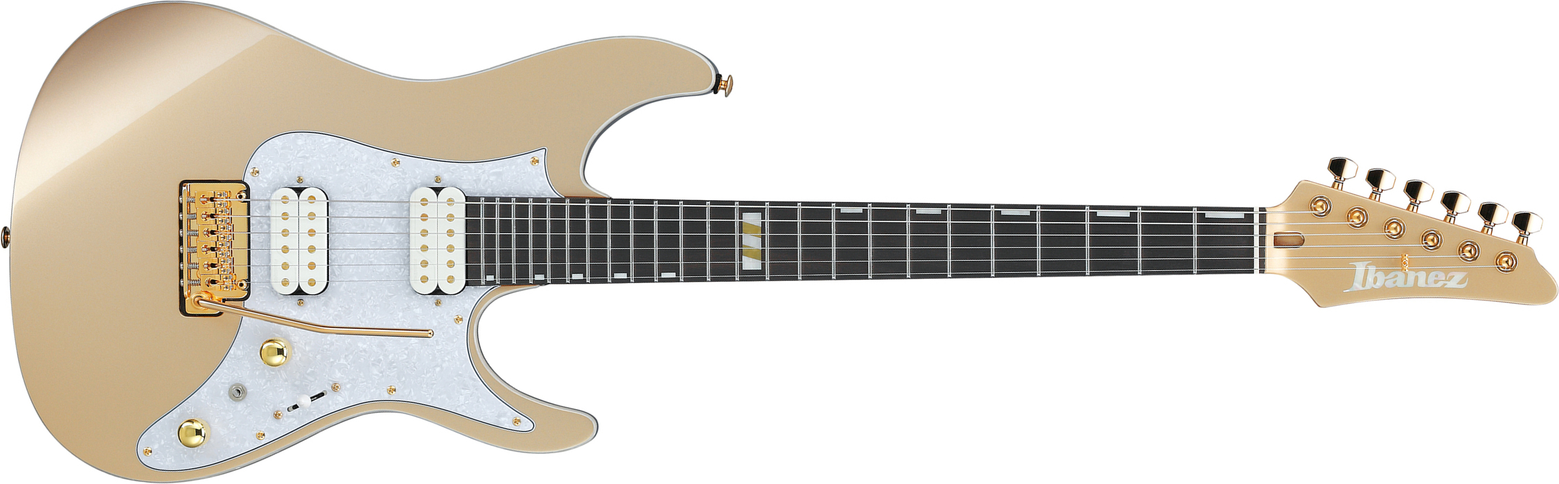 Ibanez Scott Lepage Krys10 Premium Signature 2h Fishman Fluence Trem Eb - Gold - Guitarra eléctrica con forma de str. - Main picture