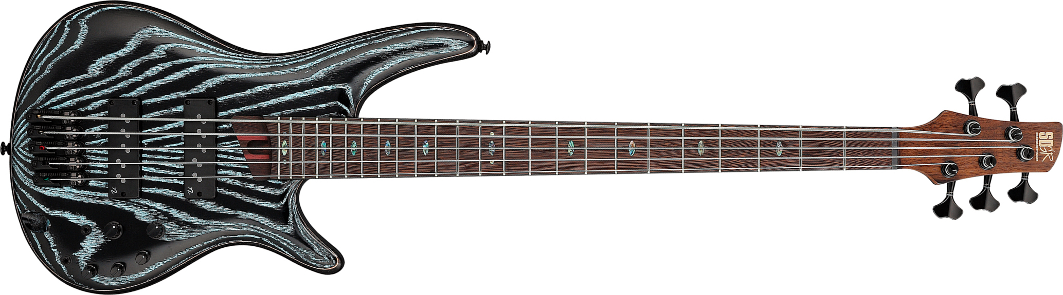 Ibanez Sr1325sb Avl Premium 5c Active Pp - Aqua Wave Low Gloss - Bajo eléctrico de cuerpo sólido - Main picture