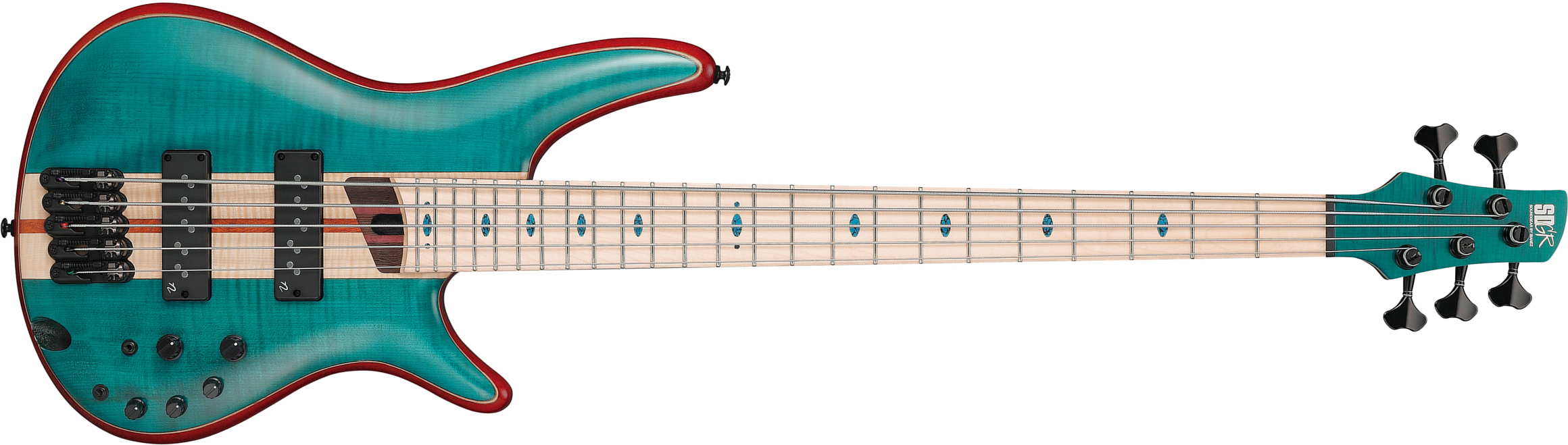 Ibanez Sr1425b Cgl Premium 5c Active Mn - Caribbean Green - Bajo eléctrico de cuerpo sólido - Main picture