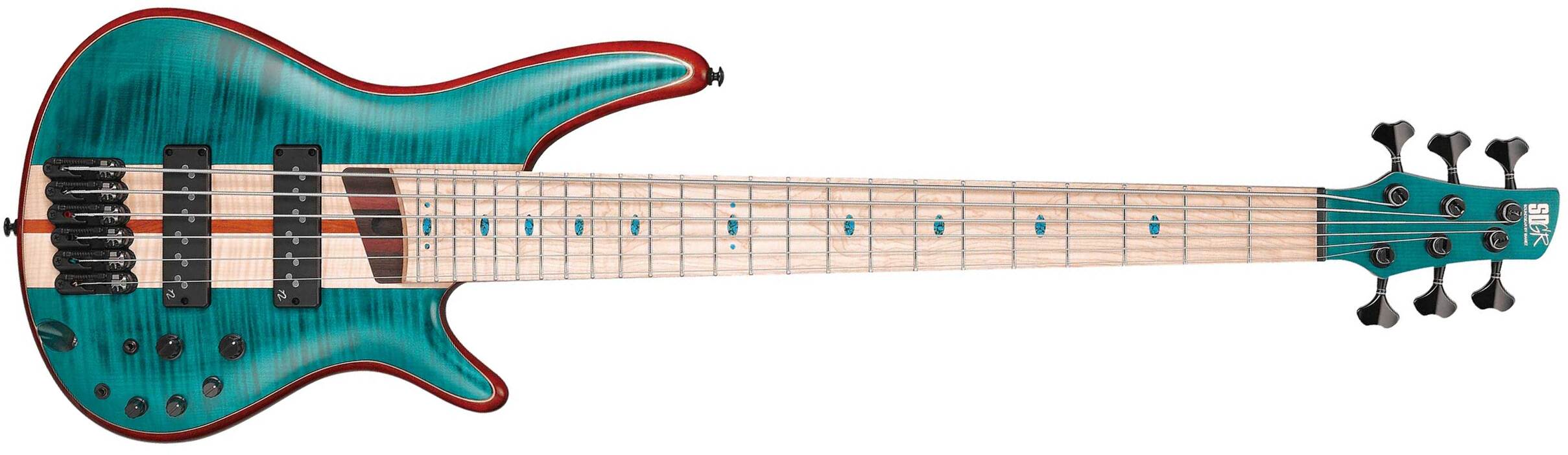 Ibanez Sr1426b Cgl Premium 6c Active Mn - Caribbean Green - Bajo eléctrico de cuerpo sólido - Main picture