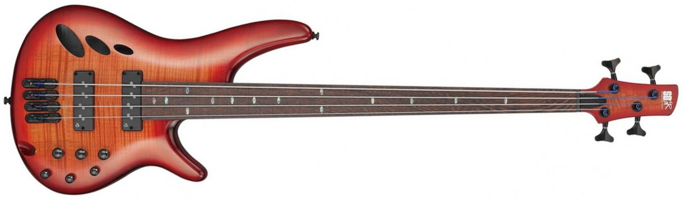 Ibanez Srd900f Fretless Workshop Active Piezo Pp - Brown Topaz Burst Low Gloss - Bajo eléctrico semi caja - Main picture