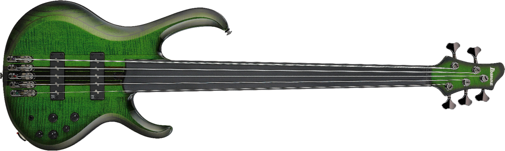 Ibanez Steve Di Giorgio Sdgb1 Dmt Signature Fretless 5c Active Ebo - Dark Moss Burst - Bajo eléctrico de cuerpo sólido - Main picture