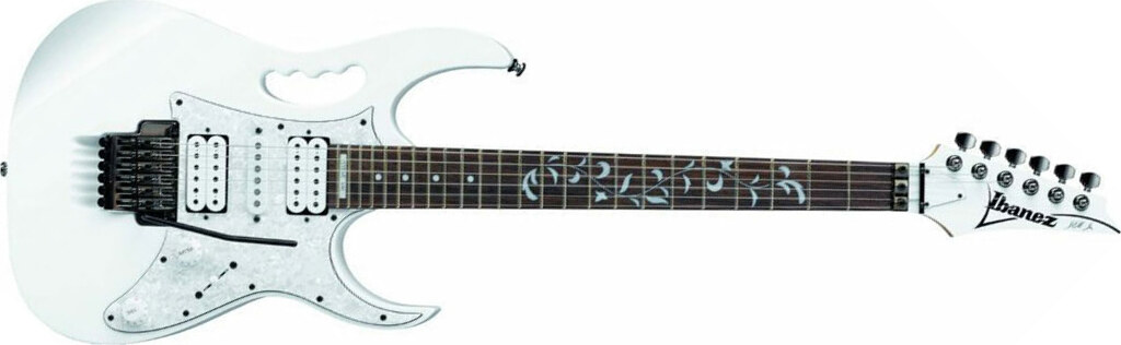 Ibanez Steve Vai Jem555 Wh Hsh Fr Rw - White - Guitarra eléctrica con forma de str. - Main picture