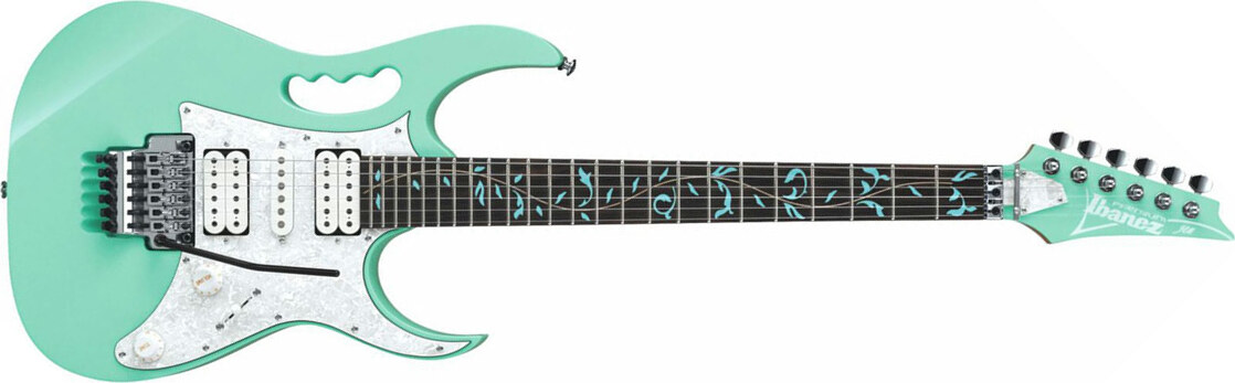 Ibanez Steve Vai Jem70v Sfg Premium Hsh Dimarzio Fr - Sea Foam Green - Guitarra eléctrica con forma de str. - Main picture