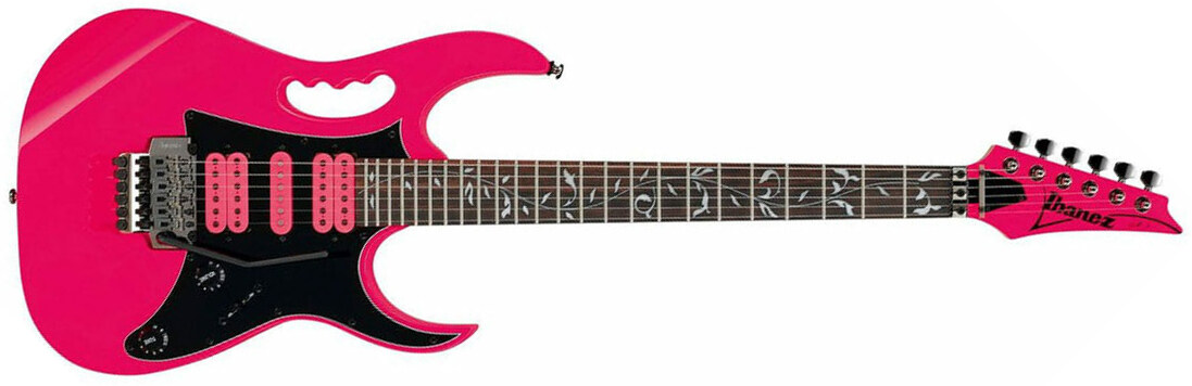 Ibanez Steve Vai Jemjr Pk Signature Hsh Fr Rw - Pink - Guitarra eléctrica con forma de str. - Main picture