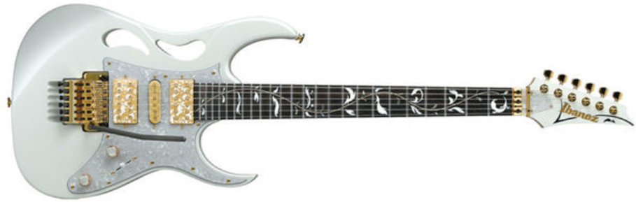 Ibanez Steve Vai Pia3761 Slw Signature Jap Hh Dimarzio Fr Rw - Stallion White - Guitarra eléctrica con forma de str. - Main picture