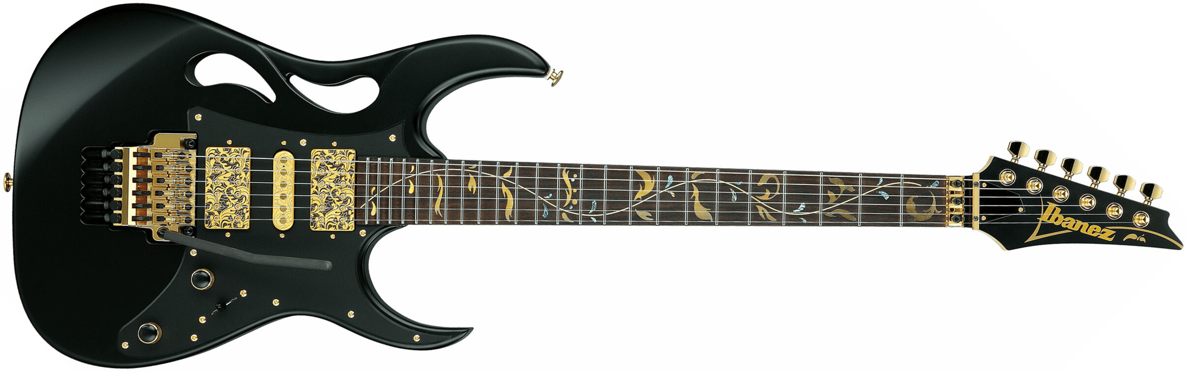Ibanez Steve Vai Pia3761 Xb Signature Jap 2h Dimarzio Fr Rw - Onyx Black - Guitarra eléctrica con forma de str. - Main picture