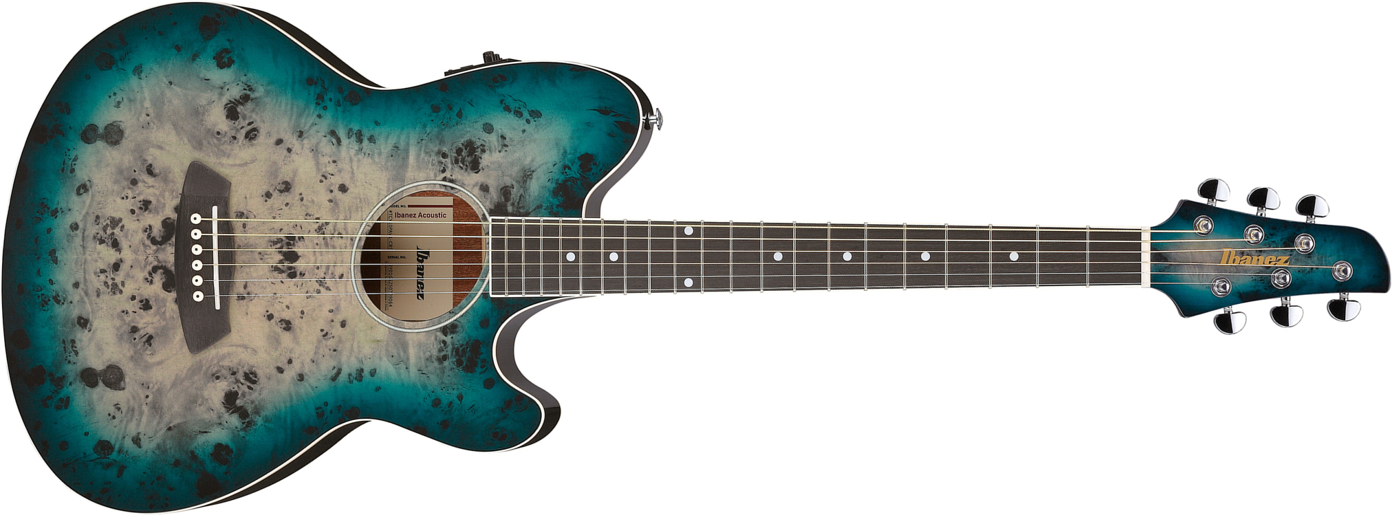 Ibanez Tcy10pa Cbs Talman Cw Tilleul Sapele Pur - Cosmic Blue Starburst - Guitarra folk - Main picture
