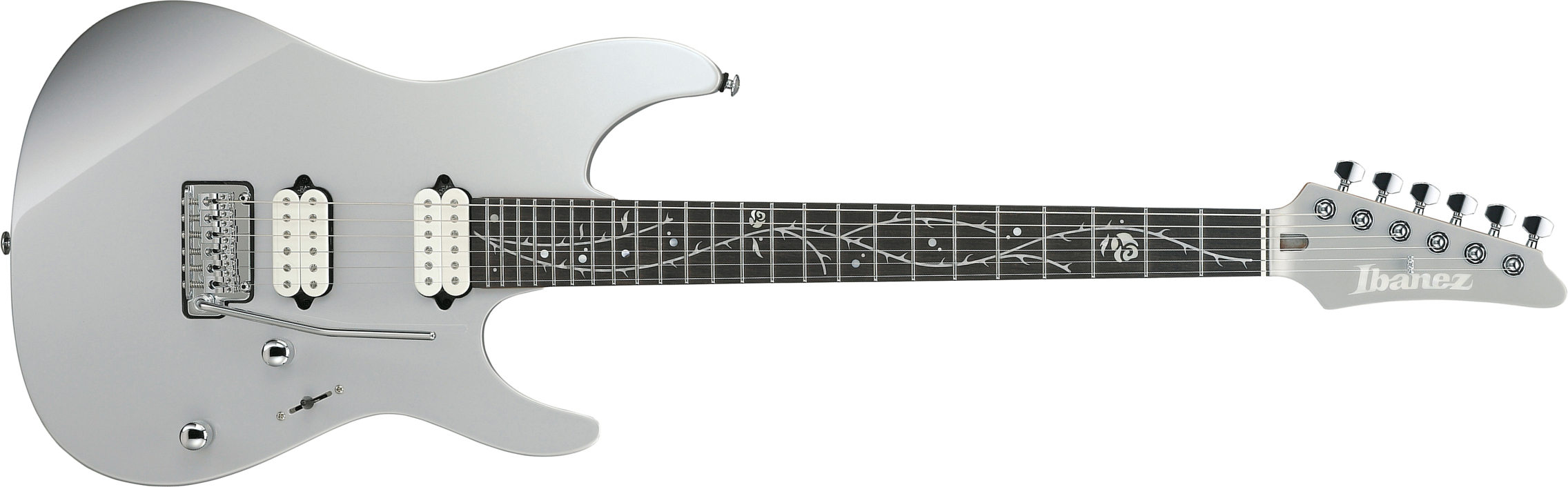 Ibanez Tim Henson Tod10 Premium Signature 2h Fishman Fluence Trem Eb - Silver - Guitarra eléctrica con forma de str. - Main picture