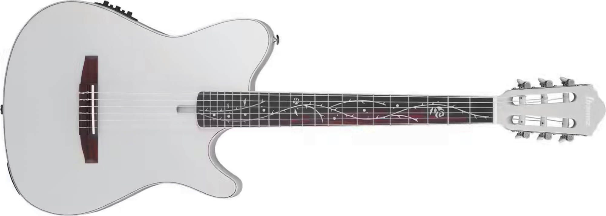 Ibanez Tim Henson Tod10n Smf Ind Signature Epicea Sapele Rw - Silver Metallic Flat - Guitarra clásica 4/4 - Main picture
