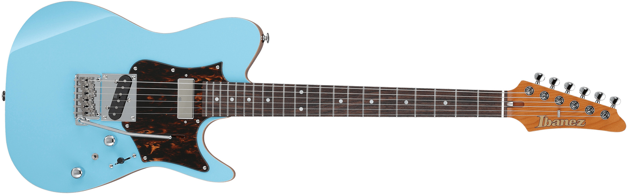 Ibanez Tom Quayle Tqms1 Ctb Jap Signature Smh Trem Rw - Celeste Blue - Guitarra eléctrica con forma de tel - Main picture