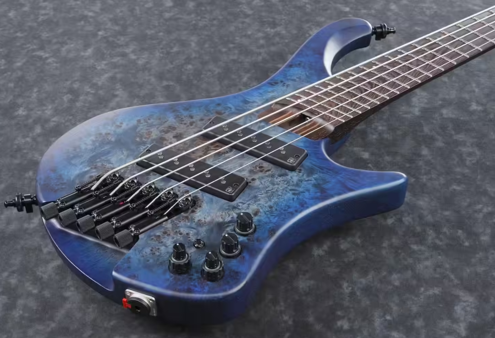 Ibanez Ehb1505ms Plf Workshop Multiscale 5c Active Pp - Pacific Blue Burst Flat - Bajo eléctrico de cuerpo sólido - Variation 1