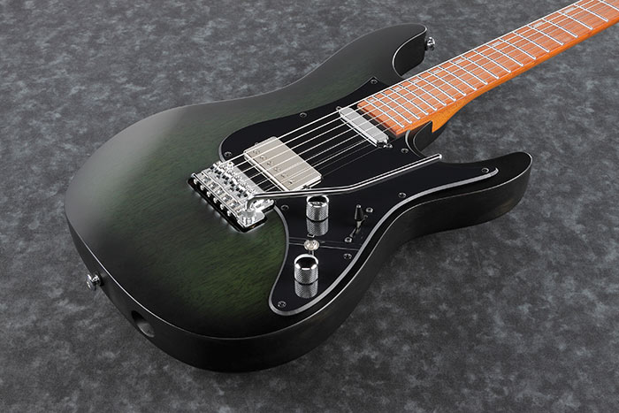 Ibanez Erick Hansel Eh10 Tgm Premium Signature Hss Trem Mn +housse - Transparent Green Matte - Guitarra eléctrica con forma de str. - Variation 2