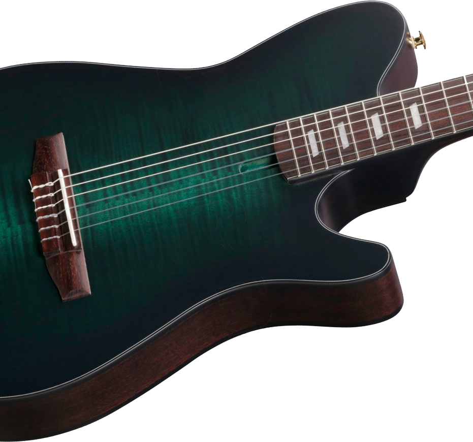 Ibanez Frh20fmn Dgl Hollow Cw Erable Sapele Rw - Deep Emerald Green - Guitarra clásica 4/4 - Variation 2