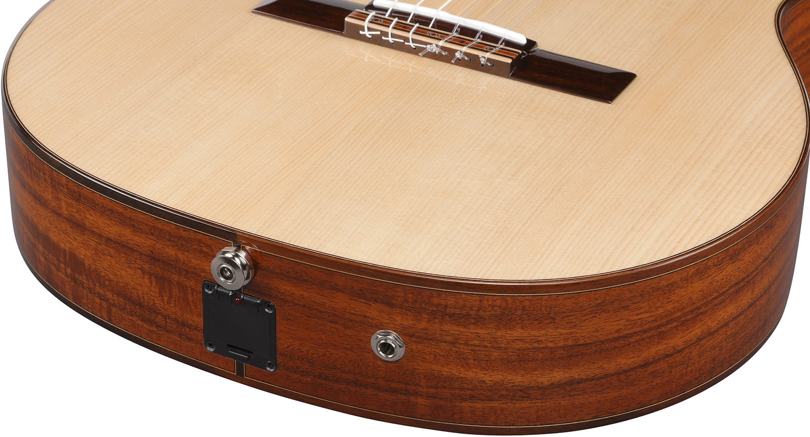 Ibanez Ga360tce Nt Classical 4/4 Thinline Epicea Acacia Rw - Natural High Gloss - Guitarra clásica 4/4 - Variation 4