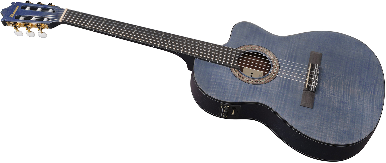 Ibanez Ga5fmtce Ob Classical 4/4 Thinline Cw Erable Sapele Pur - Open Pore Blue Berry - Guitarra clásica 4/4 - Variation 2