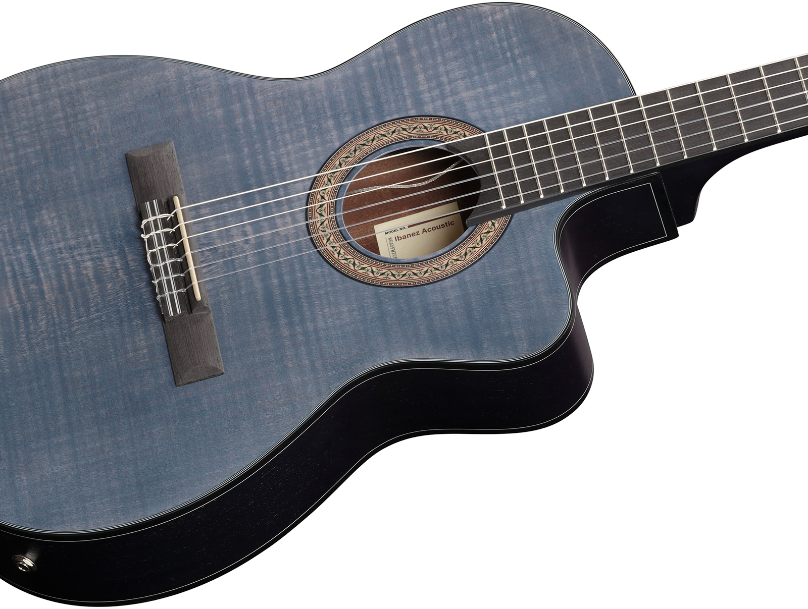 Ibanez Ga5fmtce Ob Classical 4/4 Thinline Cw Erable Sapele Pur - Open Pore Blue Berry - Guitarra clásica 4/4 - Variation 3