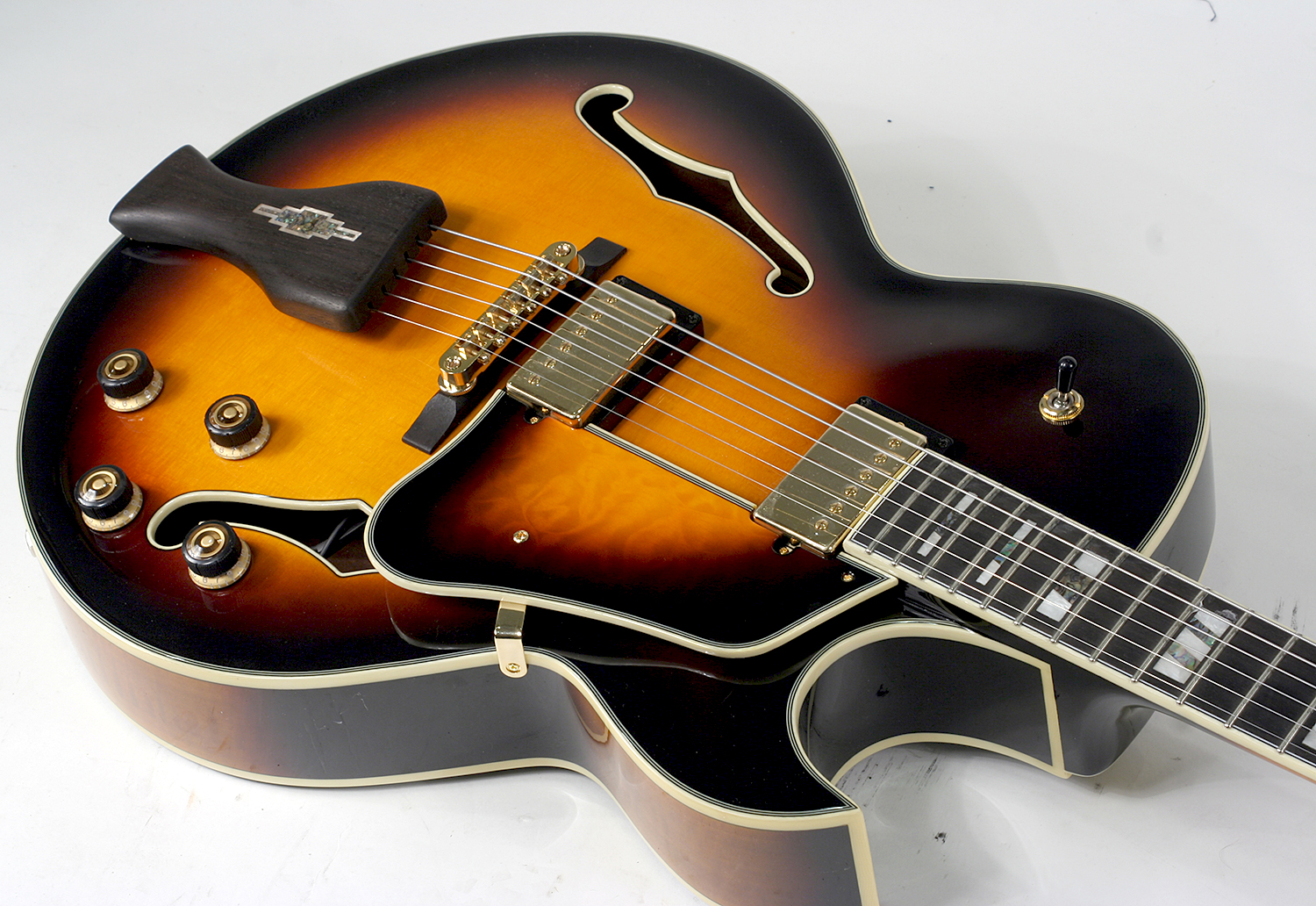 Ibanez George Benson Lgb30 Vys Signature Hh Ht Eb - Vintage Yellow Sunburst - Guitarra elécrica Jazz cuerpo acústico - Variation 3