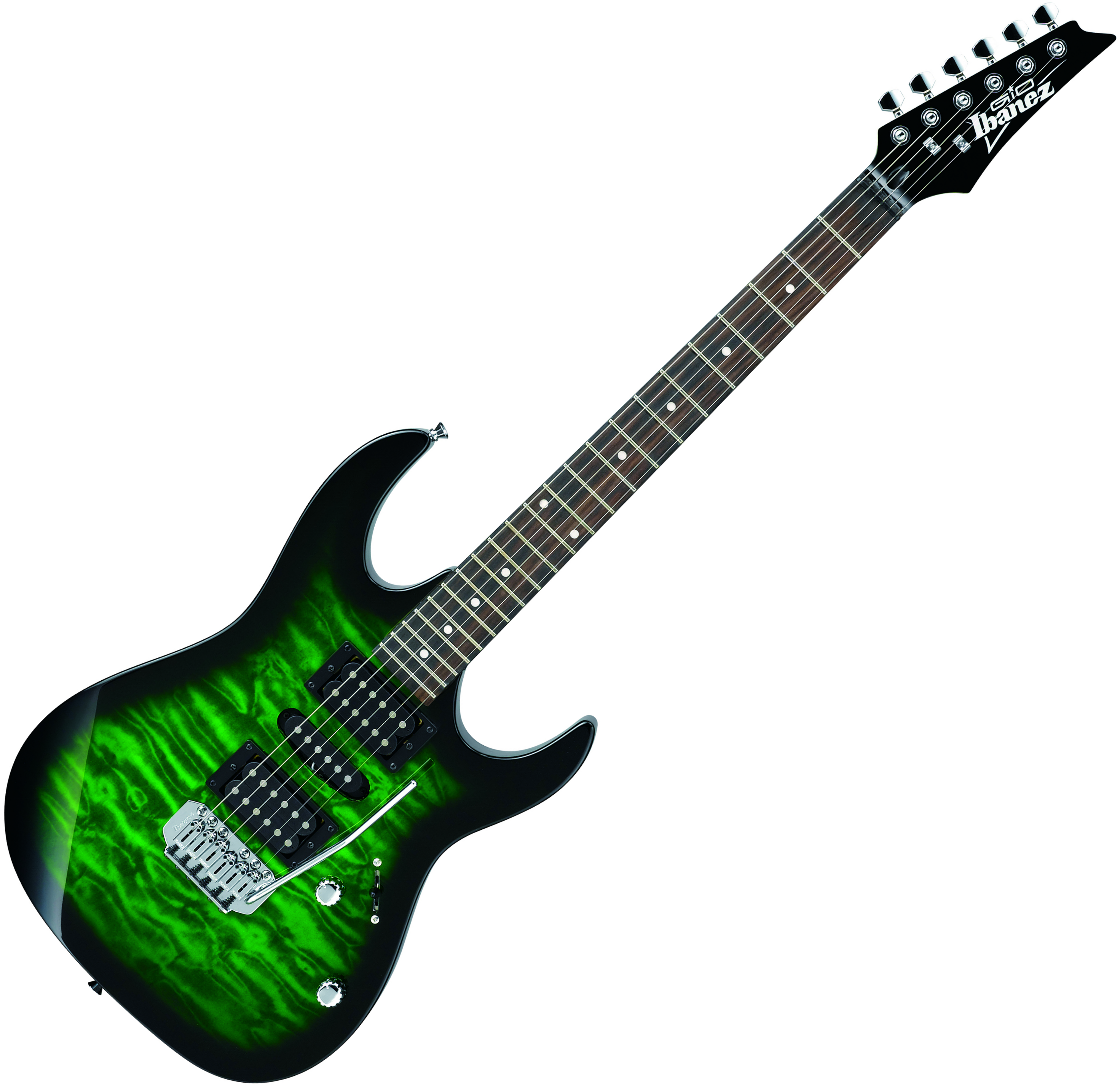 Ibanez Grx70qa Teb Gio Hsh Trem Nzp - Transparent Emerald Burst - Guitarra eléctrica con forma de str. - Variation 1