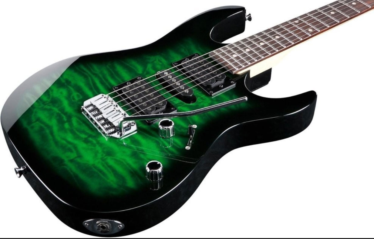Ibanez Grx70qa Teb Gio Hsh Trem Nzp - Transparent Emerald Burst - Guitarra eléctrica con forma de str. - Variation 2