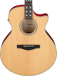 Guitarra folk Ibanez AE170 NTR - Natural top, Transparent Red Back