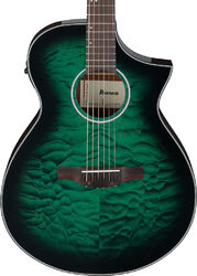 Guitarra folk Ibanez AEWC16QA TEH - Transparent Emerald Burst