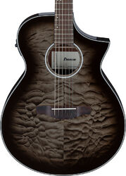 Guitarra folk Ibanez AEWC16QA TKH - transparent black sunburst