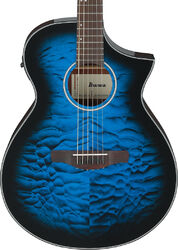 Guitarra folk Ibanez AEWC16QA TLH - transparent blue sunburst