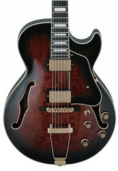 Guitarra elécrica jazz cuerpo acústico Ibanez AG95QA DBS Artcore Expressionist - Dark brown sunburst