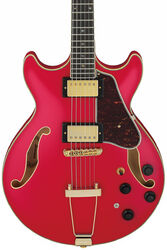 Guitarra elécrica jazz cuerpo acústico Ibanez AMH90 CRF Artcore Expressionist - Cherry red flat