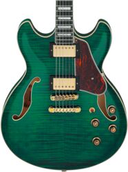 Guitarra eléctrica semi caja Ibanez Artcore Expressionist AS93FM TMG - Transparent moss green 