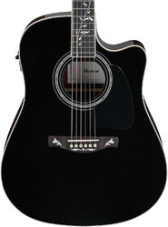 Guitarra folk Ibanez Artwood AW391RCE BKH - black top