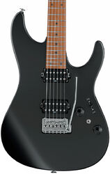 Guitarra eléctrica con forma de str. Ibanez AZ2402 BKF Prestige Japan - Black flat