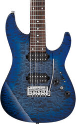 Guitarra eléctrica de 7 cuerdas Ibanez Premium AZ427P2QM TUB 7-String - Twilight Blue Burst