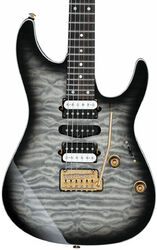 Guitarra eléctrica con forma de str. Ibanez AZ47P1QM BIB Premium - Black ice burst