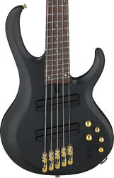 Bajo eléctrico de cuerpo sólido Ibanez Bass Workshop BTB605LM BKF 5-String - black flat